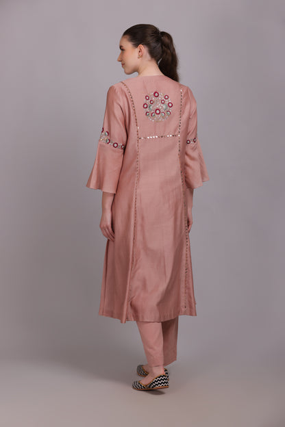 M7/03 PASTEL VIOLET EMBROIDERED KURTA SET