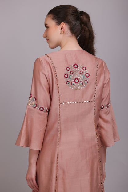 M7/03 PASTEL VIOLET EMBROIDERED KURTA SET