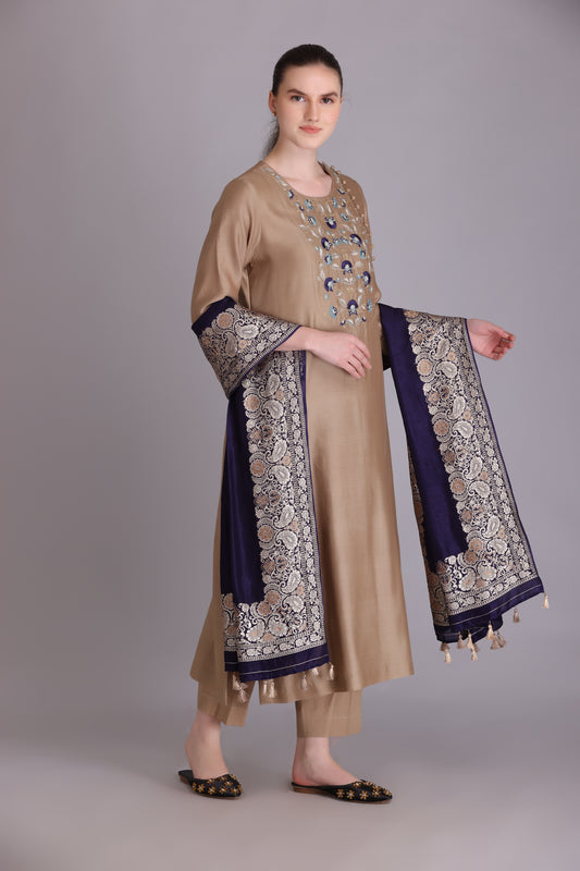 M7-02B TOOSH PARSI EMBROIDERED KURTA SET