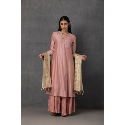 M7-12 PINK EMBROIDERED KURTA SET