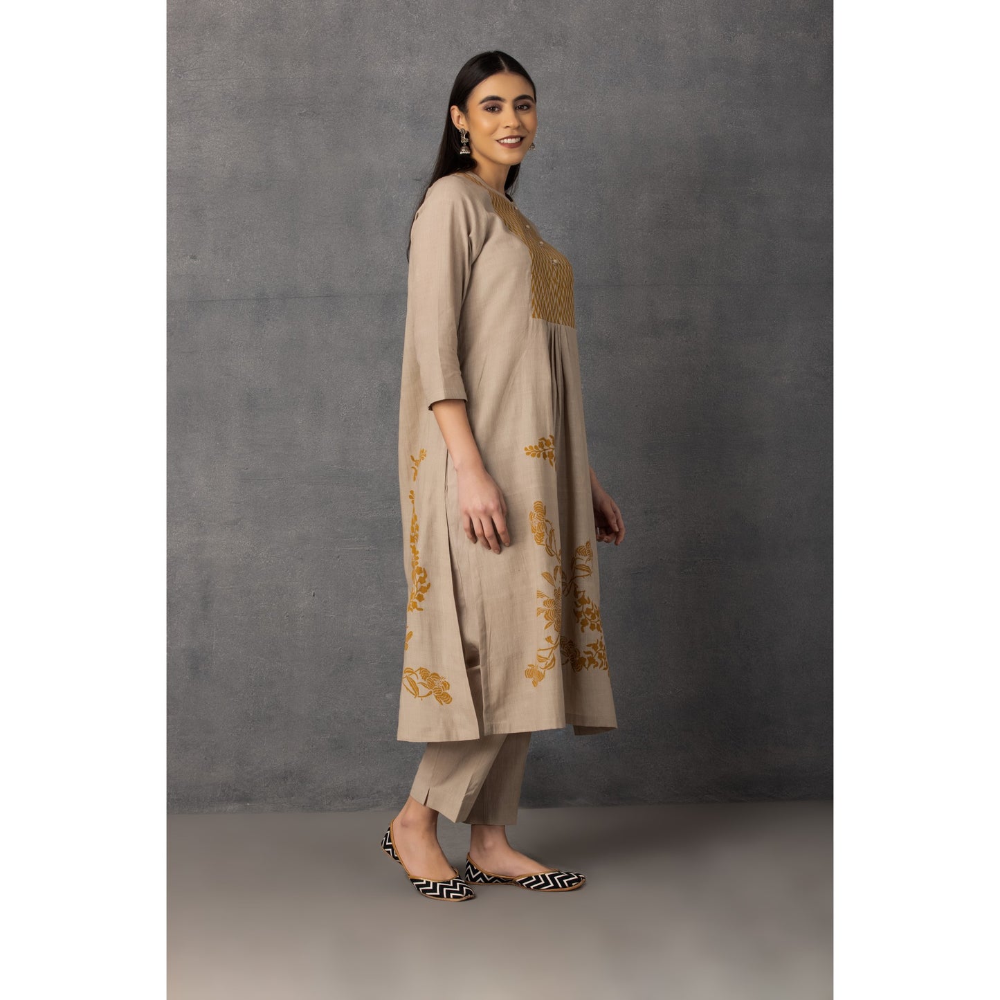 M9-07 TOOSH SOFT KHADI PRINTED KURTA SET