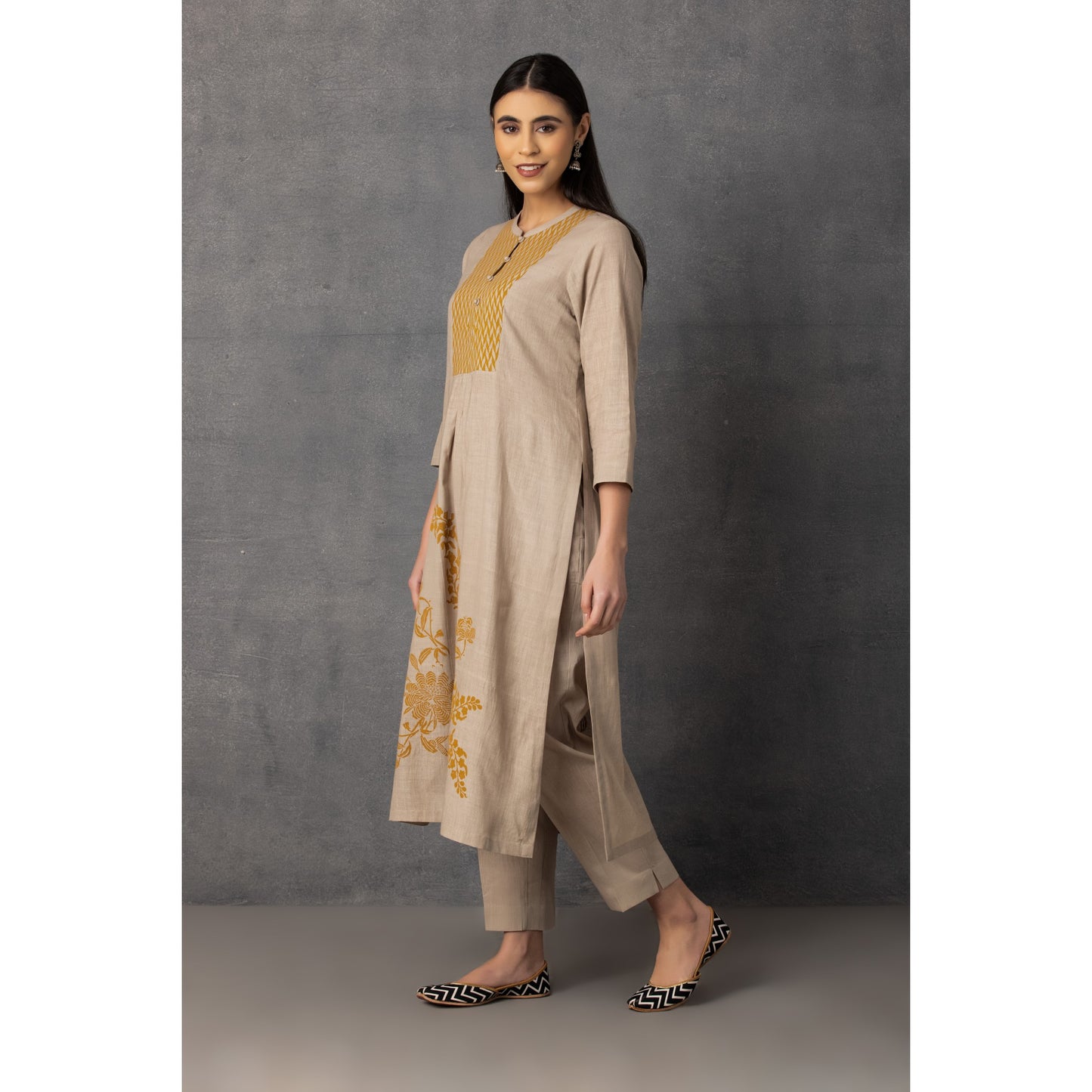 M9-07 TOOSH SOFT KHADI PRINTED KURTA SET