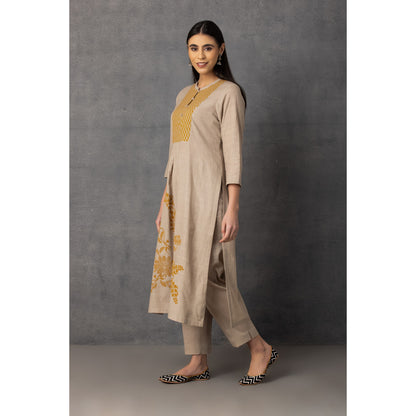 M9-07 TOOSH SOFT KHADI PRINTED KURTA SET