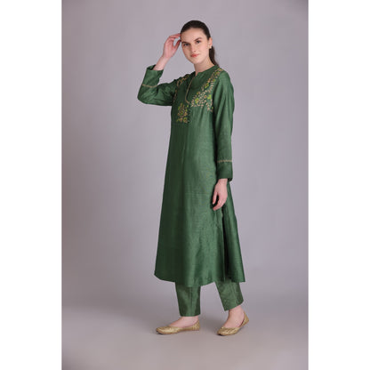 M3-08 FRESH MINT EMBROIDERED KURTA SET