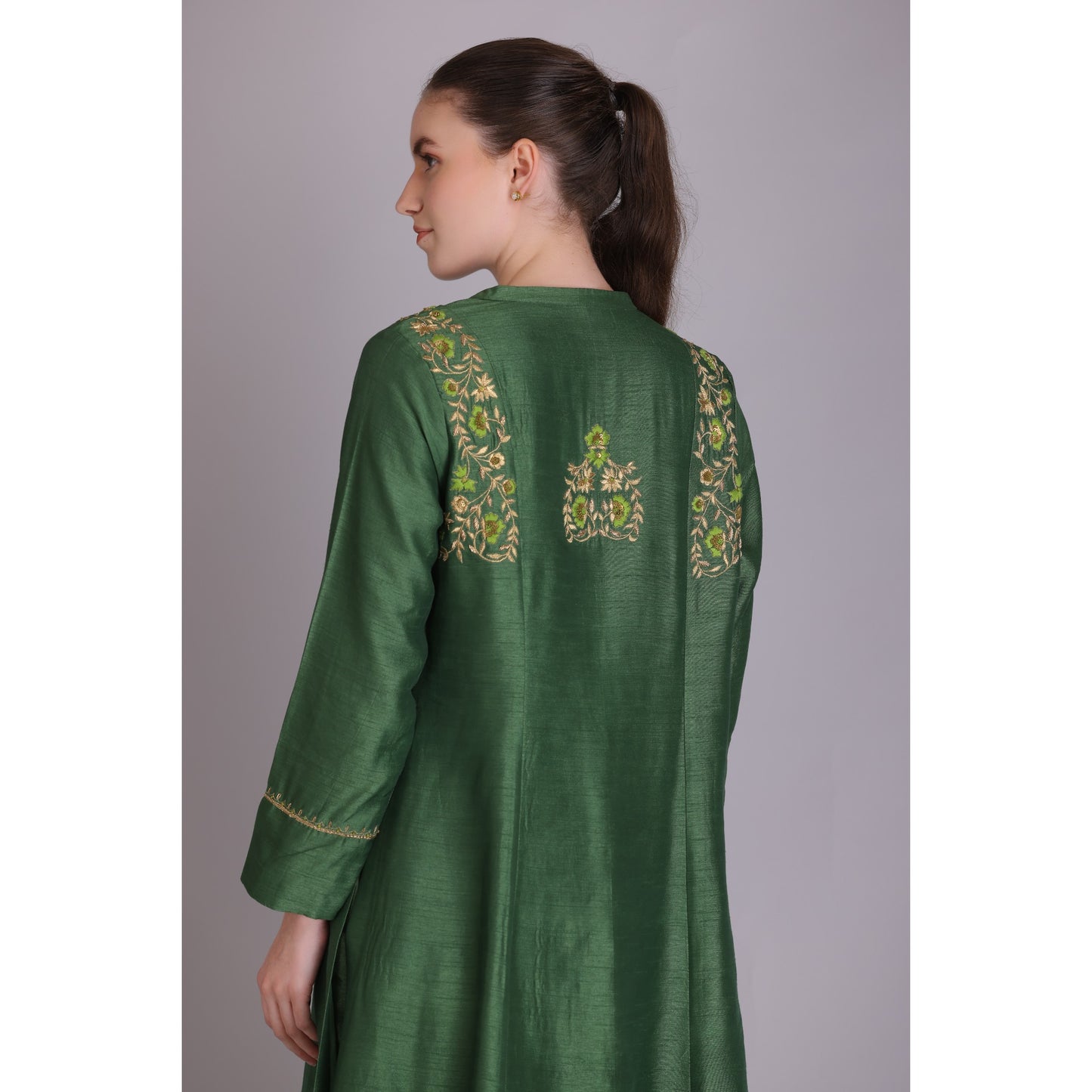 M3-08 FRESH MINT EMBROIDERED KURTA SET