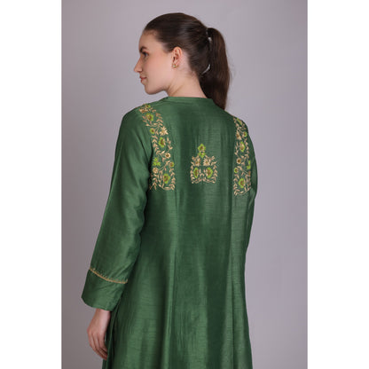 M3-08 FRESH MINT EMBROIDERED KURTA SET