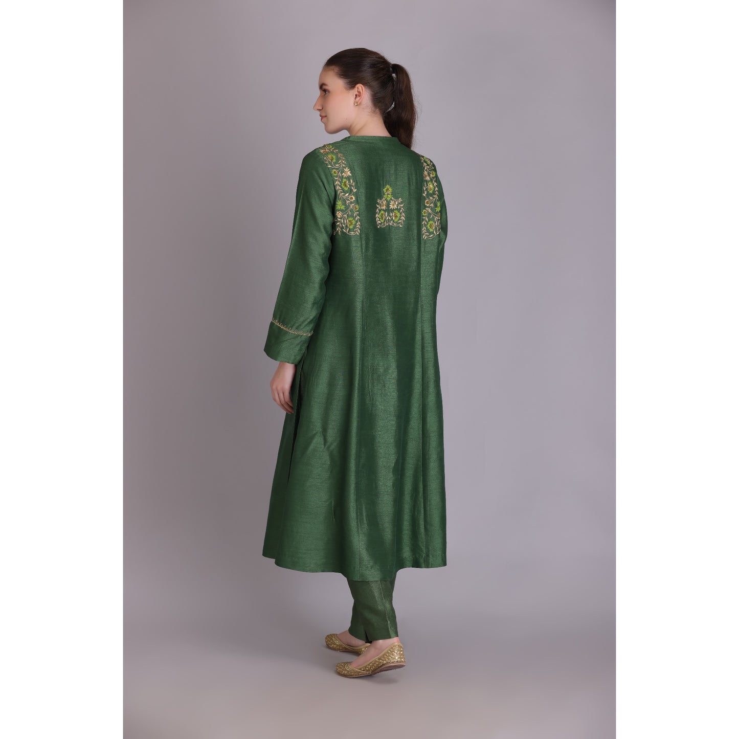 M3-08 FRESH MINT EMBROIDERED KURTA SET