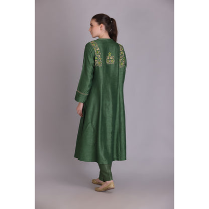 M3-08 FRESH MINT EMBROIDERED KURTA SET