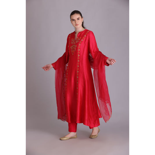 M3-13 HOT PINK EMBROIDERED KURTA SET