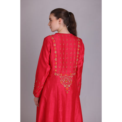 M3-13 HOT PINK EMBROIDERED KURTA SET